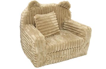 Kinderfauteuil Slaapbank Corduroy Beige | Nieuw | Scherpe..., Huis en Inrichting, Minder dan 75 cm, Nieuw, Ophalen of Verzenden
