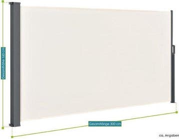 2dekans | Juskys Windscherm/ Zonnescherm Dubai - 300 x 180, Ophalen of Verzenden, Zo goed als nieuw
