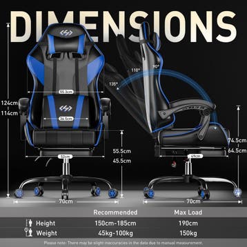 Ergonomische Bureaustoel -  Office Chair - Gamestoel - Volwa, Verzenden, Zo goed als nieuw