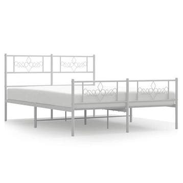 Metalen Bed 140x200 - Wit | 59% Korting | Tweedekans, Huis en Inrichting, Slaapkamer | Bedden, Wit, Tijdloos, 200 cm, Metaal