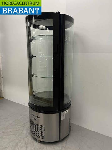 HCB RVS Ronde koelvitrine Gebaksvitrine 400 liter 230V, Ophalen of Verzenden, Nieuw in verpakking