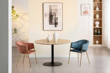 Design Stoel NOBLESSE rosé fluweel goud verchroomd metalen, Ophalen of Verzenden, Nieuw