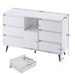 Dressoir 120×40×80 cm met LED, 6 Lades en Push-Open Deuren, Verzenden, Nieuw