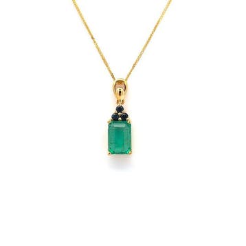Ketting met hanger - 14 karaat Geel goud - 1.16ct. tw.