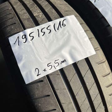 2 x Bridgestone Turanza 195-55-16 Zomerbanden 5,5mm, Gebruikt, 16 inch, Ophalen of Verzenden, Band(en)
