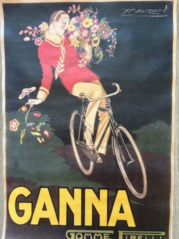 Achille Mauzan - Pirelli Ganna Bicicletta Ciclismo Manifesto