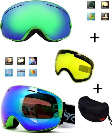 Ski Bril F Type 5 – Frameless Design met Extra Lens &, Sport en Fitness, Skiën en Langlaufen, Ophalen of Verzenden, Nieuw