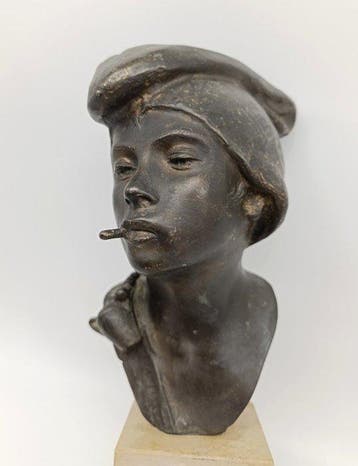 Achille DOrsi (1845-1929) - sculptuur, Scugnizzo con, Antiek en Kunst, Antiek | Keramiek en Aardewerk
