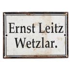 EMAILLEPLAAT ERNST LEITZ WETZLAR (19,5 x 27 cm) - Emaille