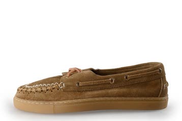 Manfield Instappers in maat 38 Cognac, Kleding | Dames, Overige kleuren, Verzenden, Instappers, Zo goed als nieuw