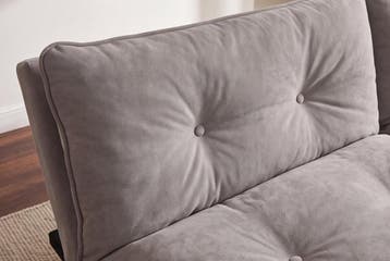 Slaapbank COCOONING 190cm 3-zits chenille beige - 48474, Ophalen of Verzenden, Nieuw