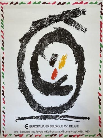 Pierre Alechinsky (1927-) - Serpent enroulé, 1980
