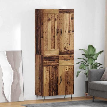 vidaXL buffetkast met lade Oud Hout 69,5 x 34 x 180 cm, Minder dan 50 cm, Verzenden, Nieuw, Minder dan 100 cm
