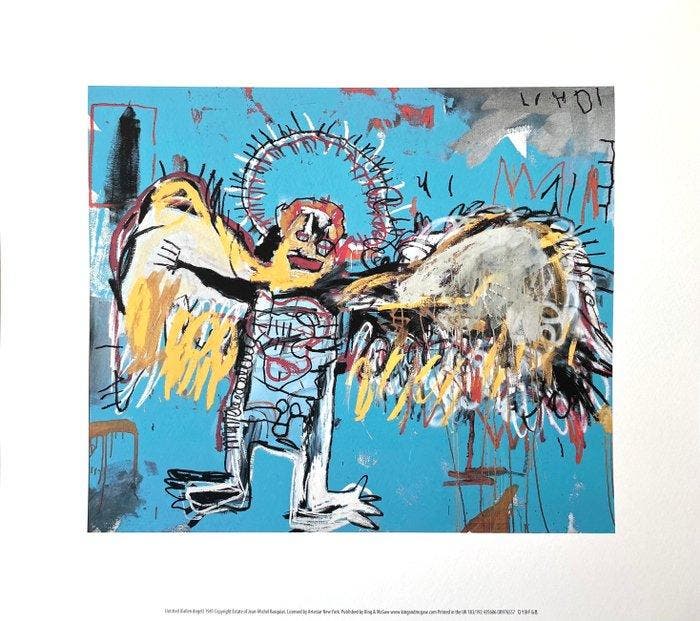 Jean-Michel Basquiat (1960-1988) - Untitled (Fallen Angel) -, Antiek en Kunst, Kunst | Tekeningen en Foto's