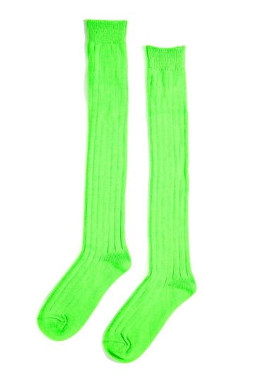 Sokken Neon Groen Gebreid 39 40 41 42 43 44 45 46 Dames Here, Ophalen of Verzenden, Nieuw, Carnaval