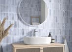 Wandtegel Arcadia Sartoria Blue Blauw Glans 6,5x26, Nieuw, 20 tot 40 cm, 10 m² of meer, Wandtegels