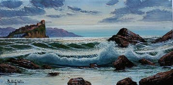 Bruno Di Giulio (1943) - Mareggiata a Ischia