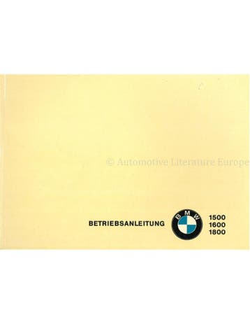 1964 BMW 1500 | 1600 | 1800 INSTRUCTIEBOEKJE DUITS, Auto diversen