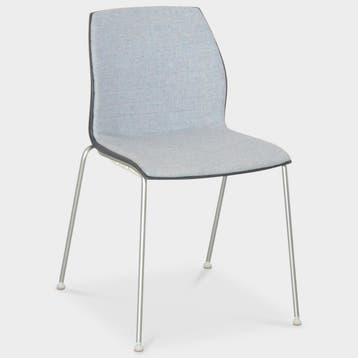 Kastel Kalea designkantinestoel - blauwgrijs/antraciet, Huis en Inrichting, Stoelen, Ophalen of Verzenden, Nieuw