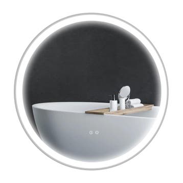 TRUUSK LED Badkamerspiegel - Rond - Touch-functie - Geheugen, Huis en Inrichting, Kasten | Schoenenkasten, Verzenden, Nieuw