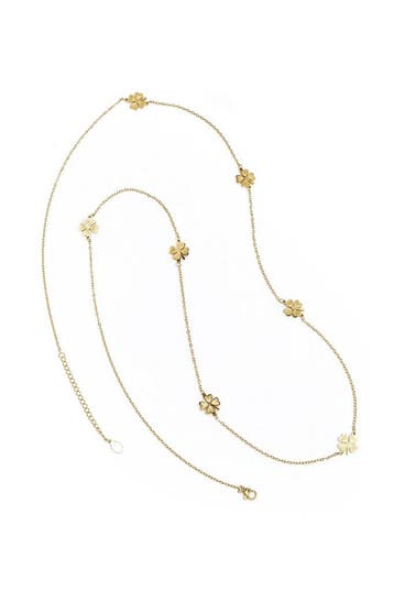 Goudlief Ketting klavertjes lang (Lange kettingen), Verzenden, Nieuw, Zilver, Overige materialen