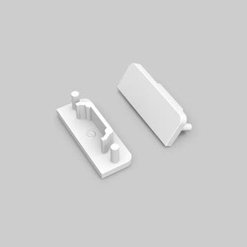 END CAP ZONDER KABELOPENING | WIT | SURFACE | 14MM | 2 STUKS, Nieuw