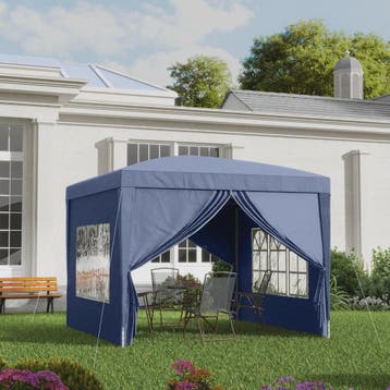 Outsunny Partytent 3x3m met 4 Afneembare Wanden en Draagtas, Verzenden, Nieuw