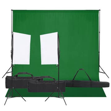 vidaXL Fotostudioset met verlichtingsset en achtergrond, Audio, Tv en Foto, Fotografie | Fotostudio en Toebehoren, Verzenden, Nieuw