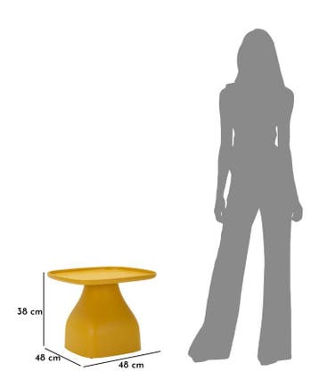 GEA TAFEL GEEL CM 48X48X38 - 14286500G3, Huis en Inrichting, Tafels | Salontafels, Ophalen of Verzenden, Nieuw