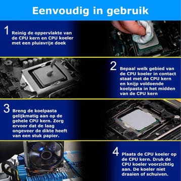 Koelpasta CPU - Thermal Paste - 30 Gram - CPU Koeler, Computers en Software, Computerkoelers, Ophalen of Verzenden, Nieuw, Koelpasta