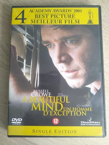 DVD - A Beautiful Mind, Cd's en Dvd's, Dvd's | Drama, Vanaf 12 jaar, Verzenden, Gebruikt