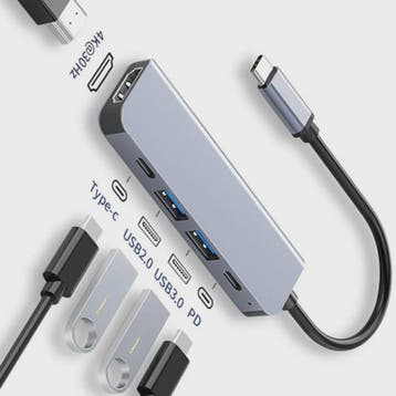USB-C Hub met 4K HDMI, 3x USB 3.0, PD Laden & SD Kaartlezer, Verzenden, Nieuw