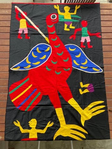 Vlag / textielappliqué Asafo (Frankaa) - Textiel - 158 cm -