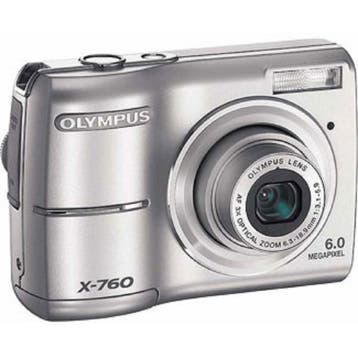 Olympus X-760 Digitale Compact Camera - Zilver (In doos), Verzenden, Zo goed als nieuw