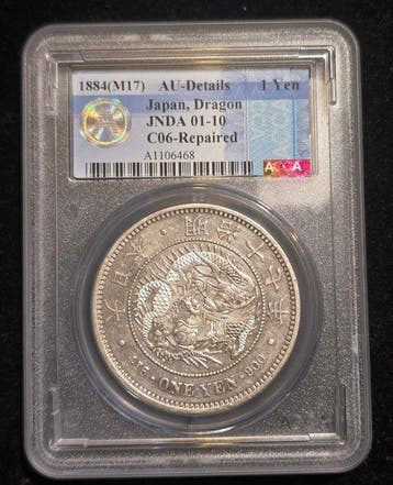 Japan. 1 Yen Meiji era, year 17(1884)ACCA AU