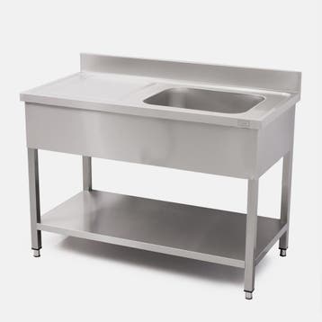 HCB Spoeltafel - enkele spoelbak - 120 x 60 cm - RVS, Verzenden, Nieuw in verpakking