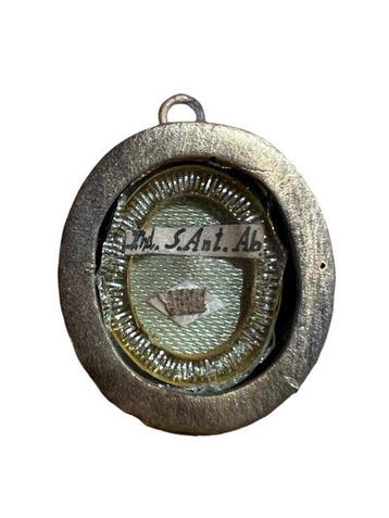 Reliekhouder - Brons, Gouden cartouche, Glas - 20e eeuw -