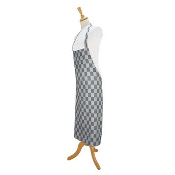 Halterschort Zwart en Wit Geblokt 70x95cm 100% Katoen - Treb, Huis en Inrichting, Verzenden, Nieuw, Overige kleuren, Schort