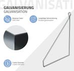 Plankdrager - Metaal - Set van 2 - 20x25 cm - Zilver - ML-De, Verzenden, Zo goed als nieuw