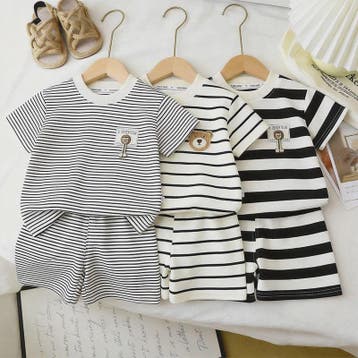 Zomerse Kinderkleding Set: Gestreept T-shirt met Korte Mouw, Verzenden, Nieuw