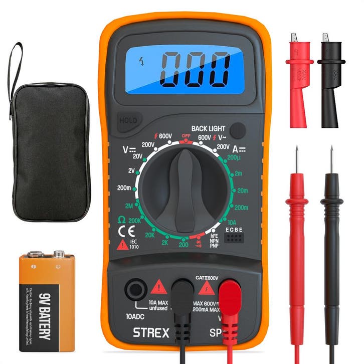 Strex Digitale Multimeter - AC / DC, Doe-het-zelf en Verbouw, Meetapparatuur, Nieuw, Verzenden
