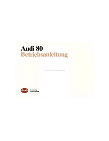 1988 AUDI 80 INSTRUCTIEBOEKJE DUITS, Auto diversen, Handleidingen en Instructieboekjes