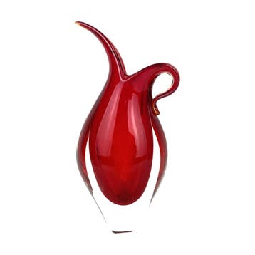 Seguso - Murano Sommerso Flavio Poli vaas - Rood - 22 cm, Ophalen of Verzenden, Nieuw