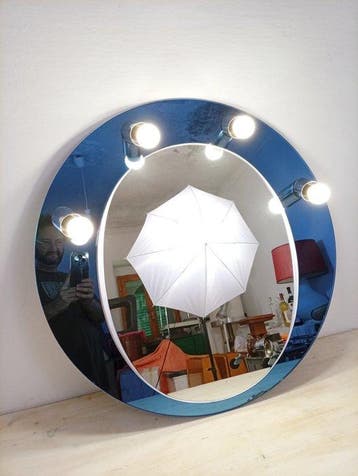 Wandspiegel - Staal - Wandspiegel met dubbele reflectie,