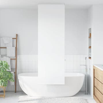 vidaXL Doucherolgordijn 60x240 cm stofbreedte 56 cm, Verzenden, Nieuw, Wit