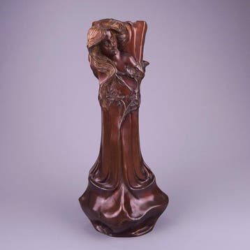 Vaas - Brons - Francesco Flora -Art Nouveau siervaas, Antiek en Kunst