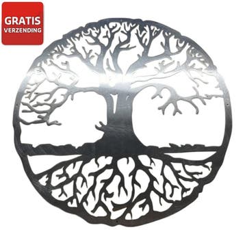 Wanddecoratie metaal van een levensboom 59 cm, Verzenden, Nieuw
