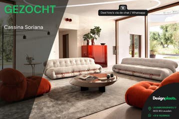 GEZOCHT: Cassina Soriana - Directe Inkoop, Ophalen of Verzenden, Zo goed als nieuw, Design Bank Bankstel Zetel Cassina