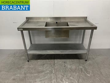 RVS Vogue Spoeltafel Spoelbak 150 x 60 x 90,5 cm Horeca, Ophalen of Verzenden, Gebruikt