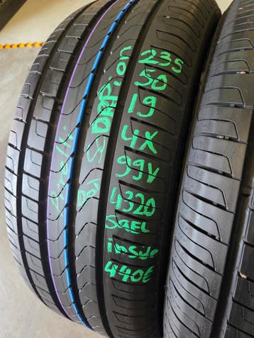 235/50/19 99V PIRELLI ZOMERBANDEN 8/7,5MM PROFIEL 4X, Gebruikt, 235 mm, Band(en), Personenwagen